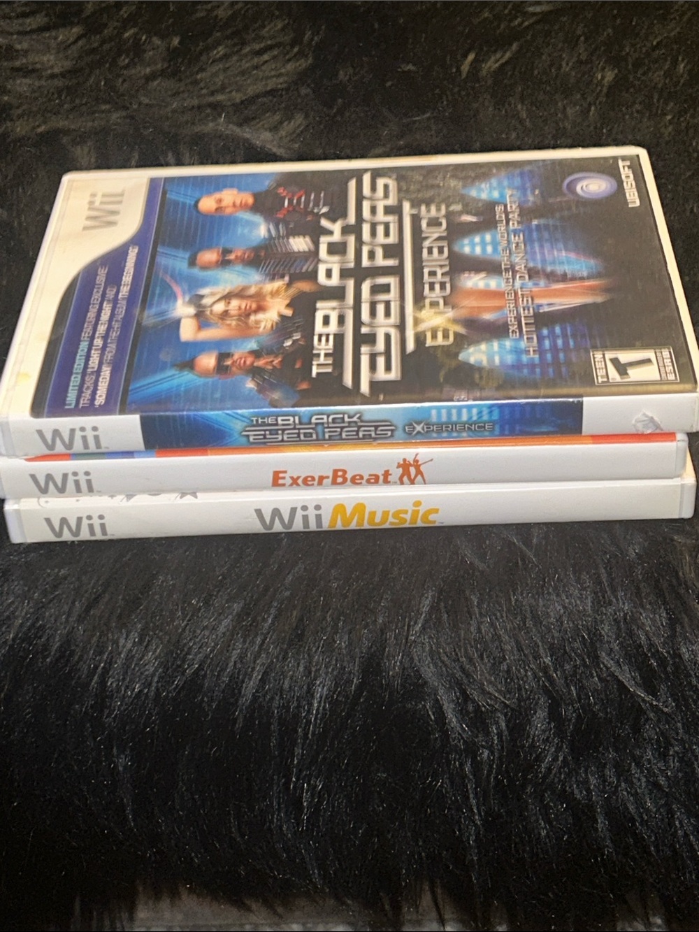 Nintendo Wii Game Lot of 3 ExerBeat, Wii Music, Black Eyed Peas Experience